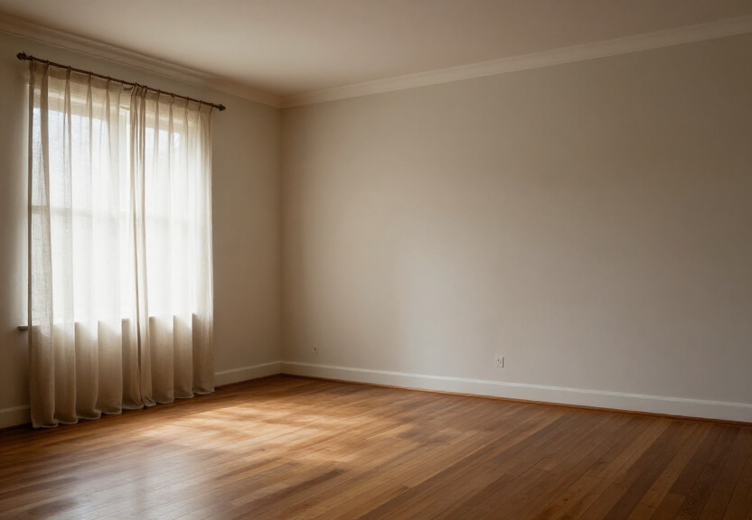 Flat, dry floorboards in the same Turramurra living room after subfloor drying